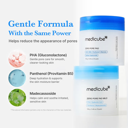 Zero Pore Madecassoside Pads (Mild)